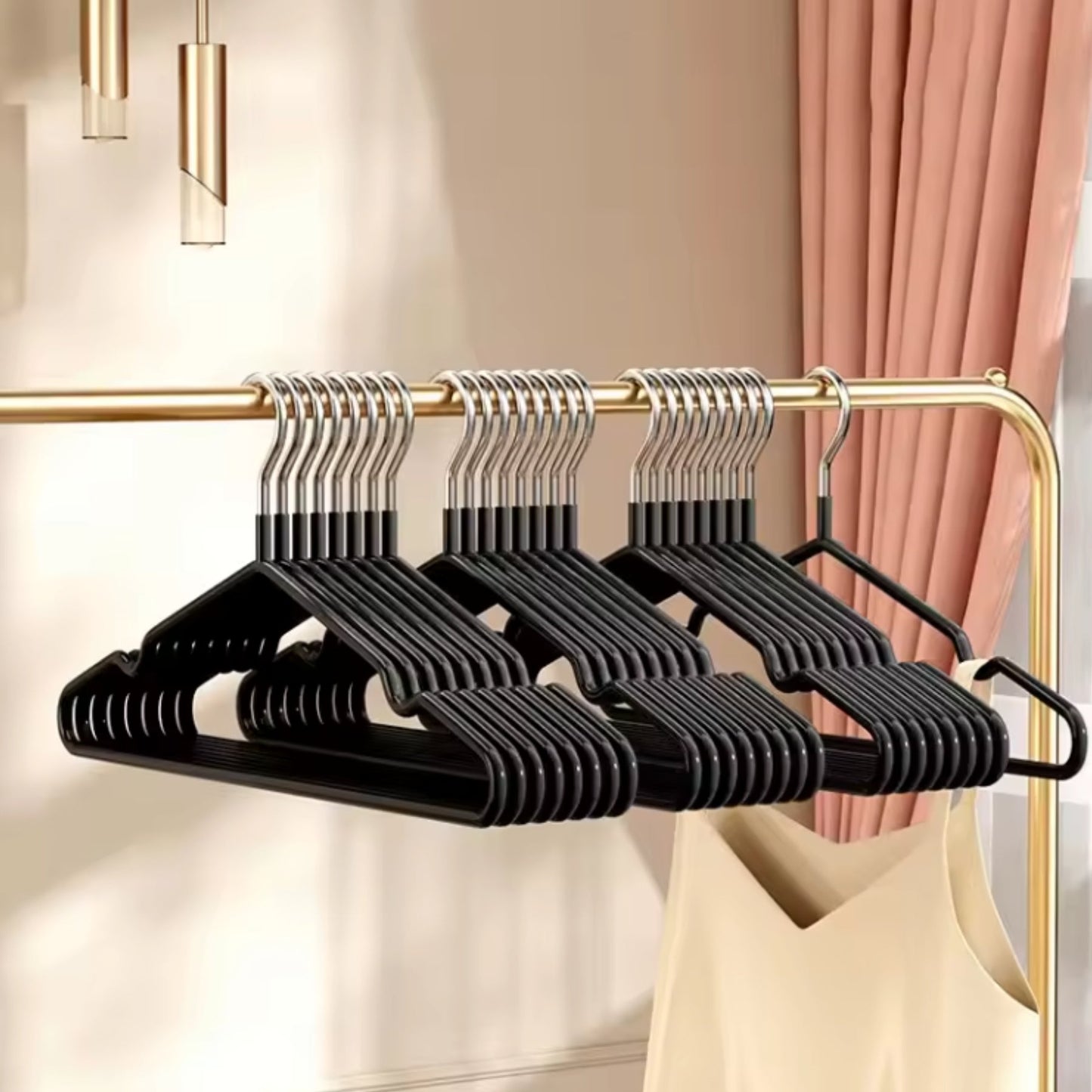 Space-Saving Clothes Hangers | Non-Slip Design for Organized Wardrobe - 10-Pack