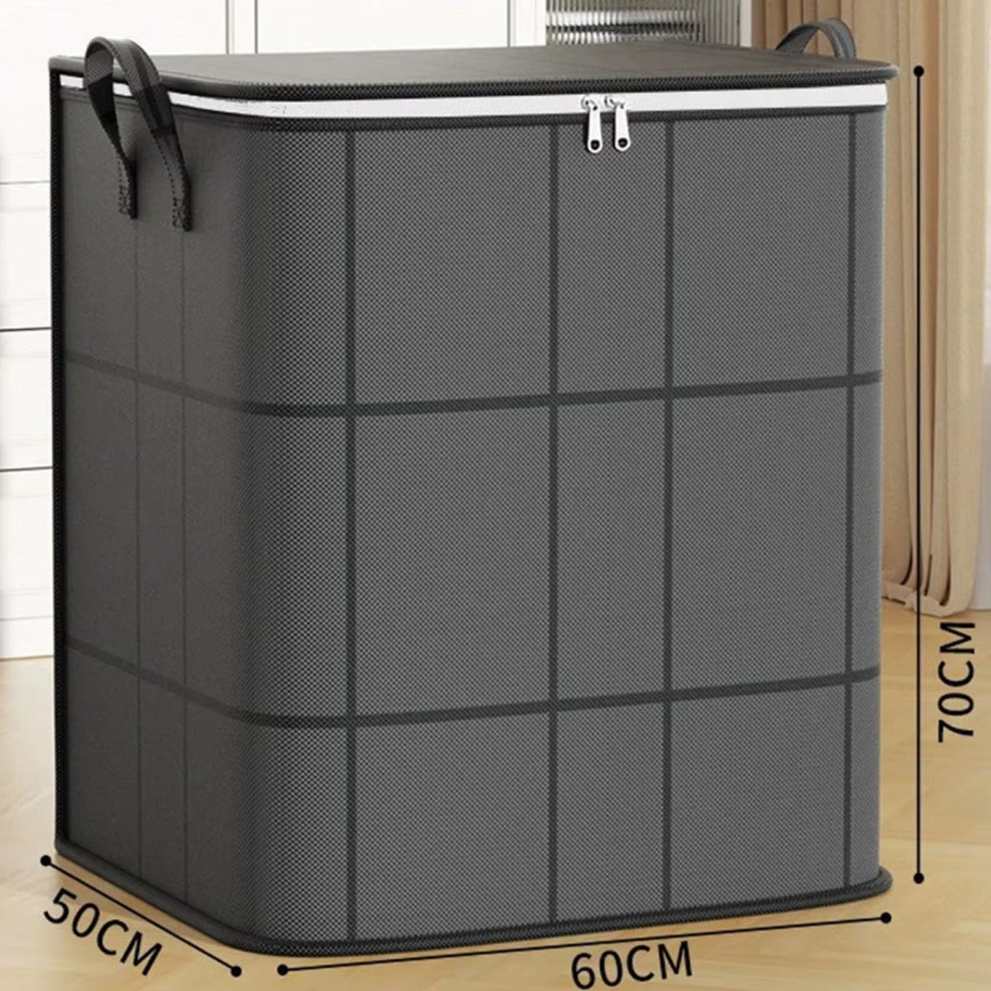 Versatile Storage Basket | Collapsible Laundry Basket with Lid | Space-Saving Solution for Home Organization