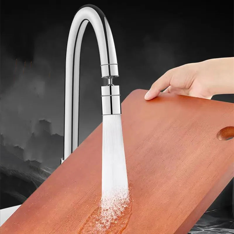 Adjustable 360° Black Kitchen Tap with Water-Saving Technology | Durable Copper & ABS for Efficient Kitchen Use