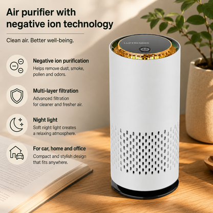 Compact HEPA Air Purifier for Home with 360° Filtration | Modern Design for Cleaner Air