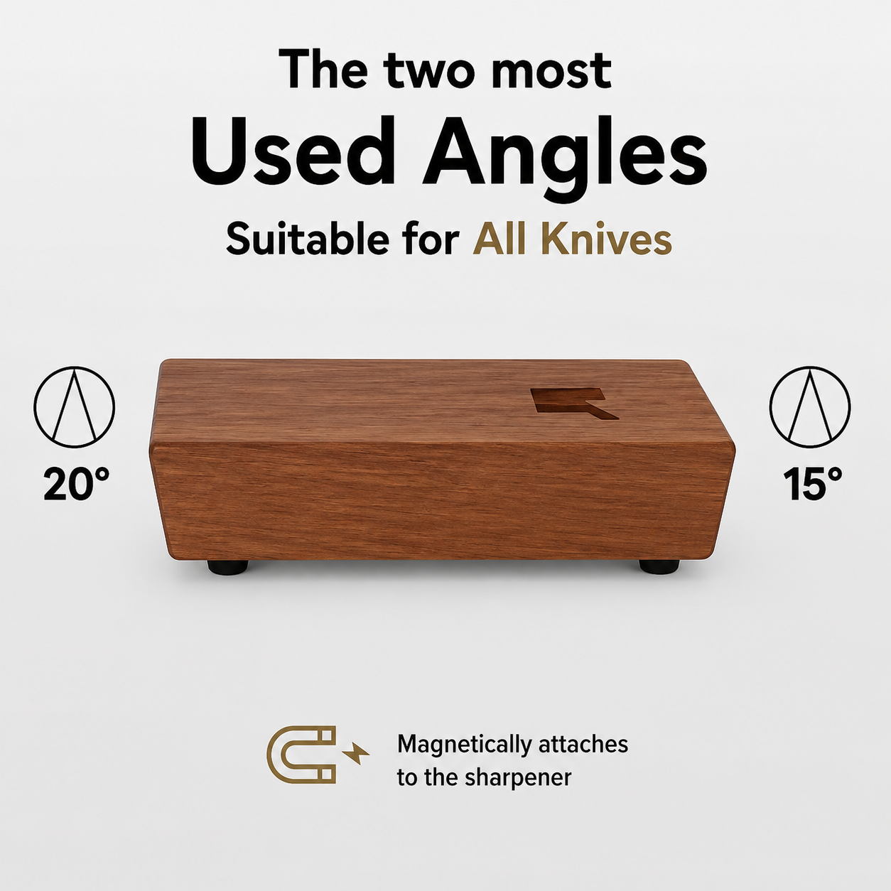 Precision Kitchen Tools | Knife Sharpener with Magnetic Angle Guide | Compact Design for Effortless Precision