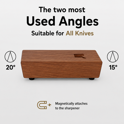 Precision Kitchen Tools | Knife Sharpener with Magnetic Angle Guide | Compact Design for Effortless Precision