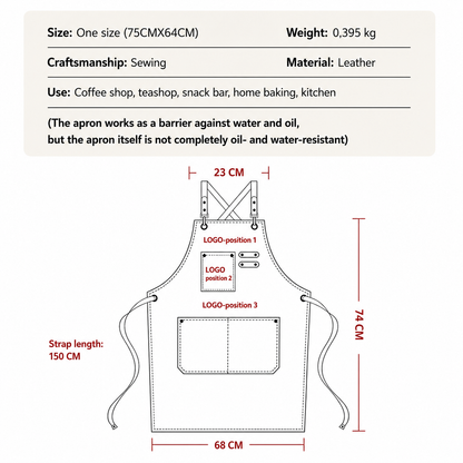 Stylish Canvas Apron | Water-Resistant Kitchen Apron with Pockets for Comfort and Functionality