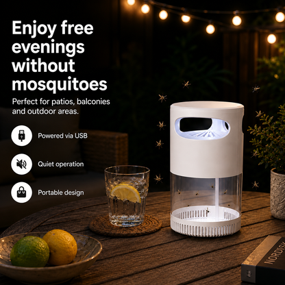 Compact USB Mosquito Trap | Effective Mosquito Control with UV Light & Quiet Suction for Indoor and Outdoor Comfort