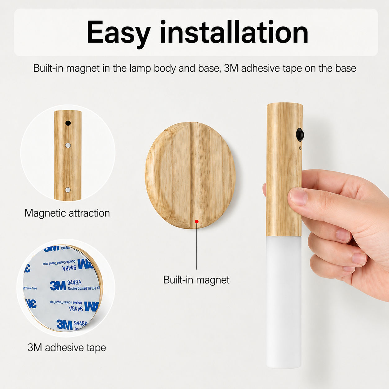 Smart LED Wall Lamp | Battery Operated Wall Sconces with Motion Sensor | Wireless Indoor Lighting for Cozy Home Atmosphere