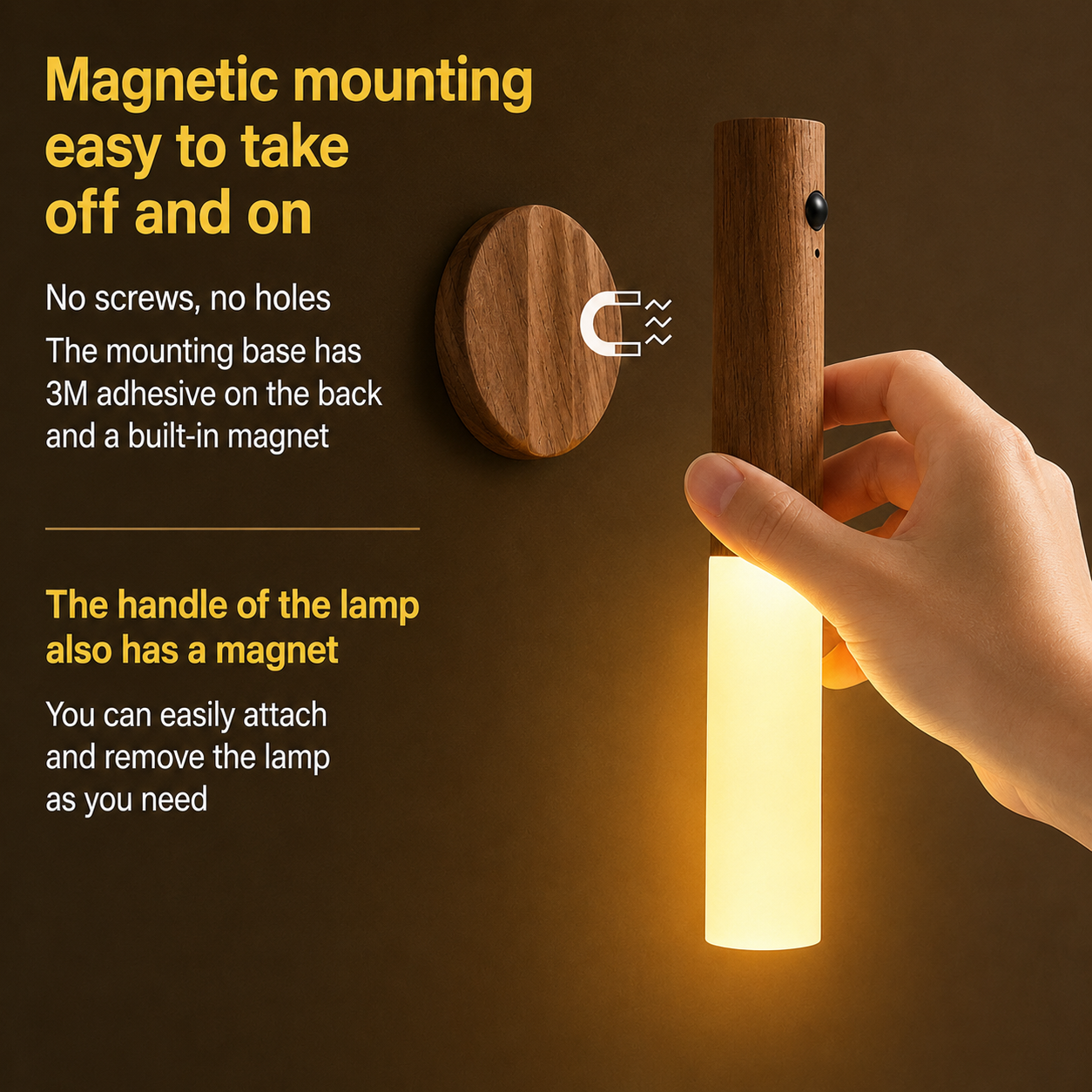 Smart LED Wall Lamp | Battery Operated Wall Sconces with Motion Sensor | Wireless Indoor Lighting for Cozy Home Atmosphere