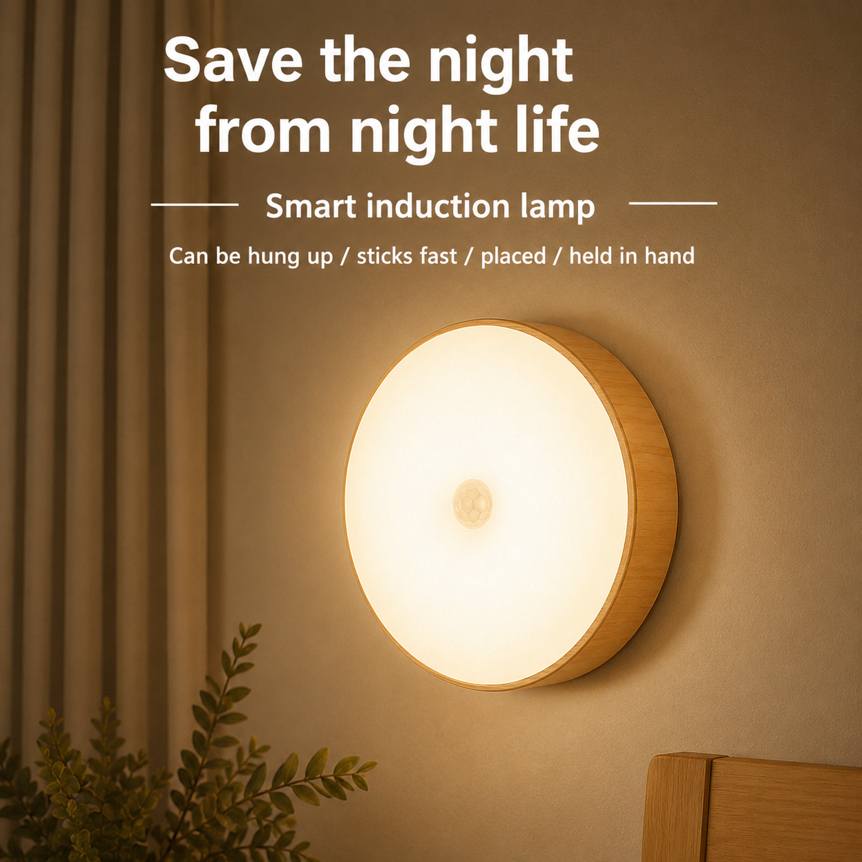 Smart LED Night Light | Motion Sensor Indoor Lamp with Rechargeable Battery | Warm Light for Comfort