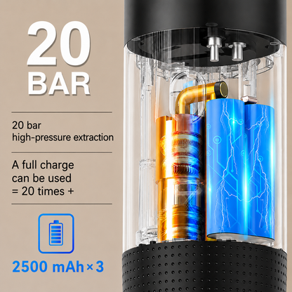 Portable Espresso Maker | 3-in-1 Coffee Machine with High Pressure Extraction | Compact Design for Travel and Camping