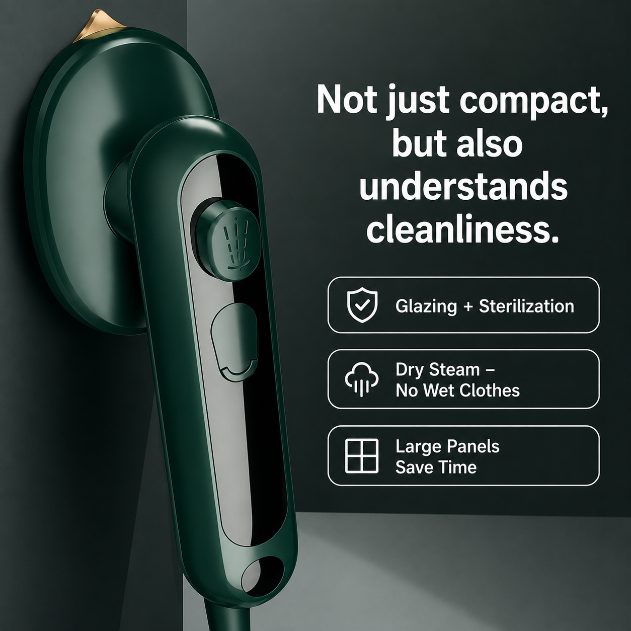 Compact Mini Travel Steam Iron | 2-in-1 Portable Iron with Fast Heating | Handheld Garment Steamer for Effortless Crease Removal