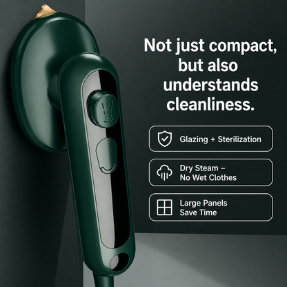 Compact Mini Travel Steam Iron | 2-in-1 Portable Iron with Fast Heating | Handheld Garment Steamer for Effortless Crease Removal