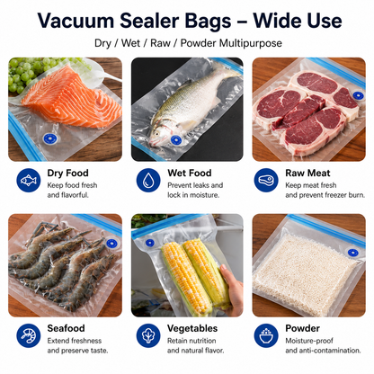 Efficient Vacuum Sealer Machine with 60Kpa Suction Power | Compact Design for Long-Lasting Food Storage