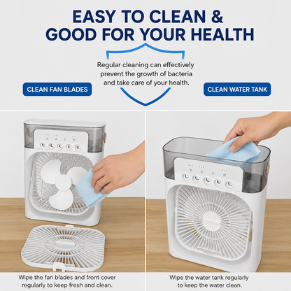 Versatile Air Cooler | 3-in-1 Portable Cooling Fan with Adjustable Speed | Ideal for Year-Round Comfort