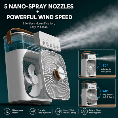 Versatile Air Cooler | 3-in-1 Portable Cooling Fan with Adjustable Speed | Ideal for Year-Round Comfort