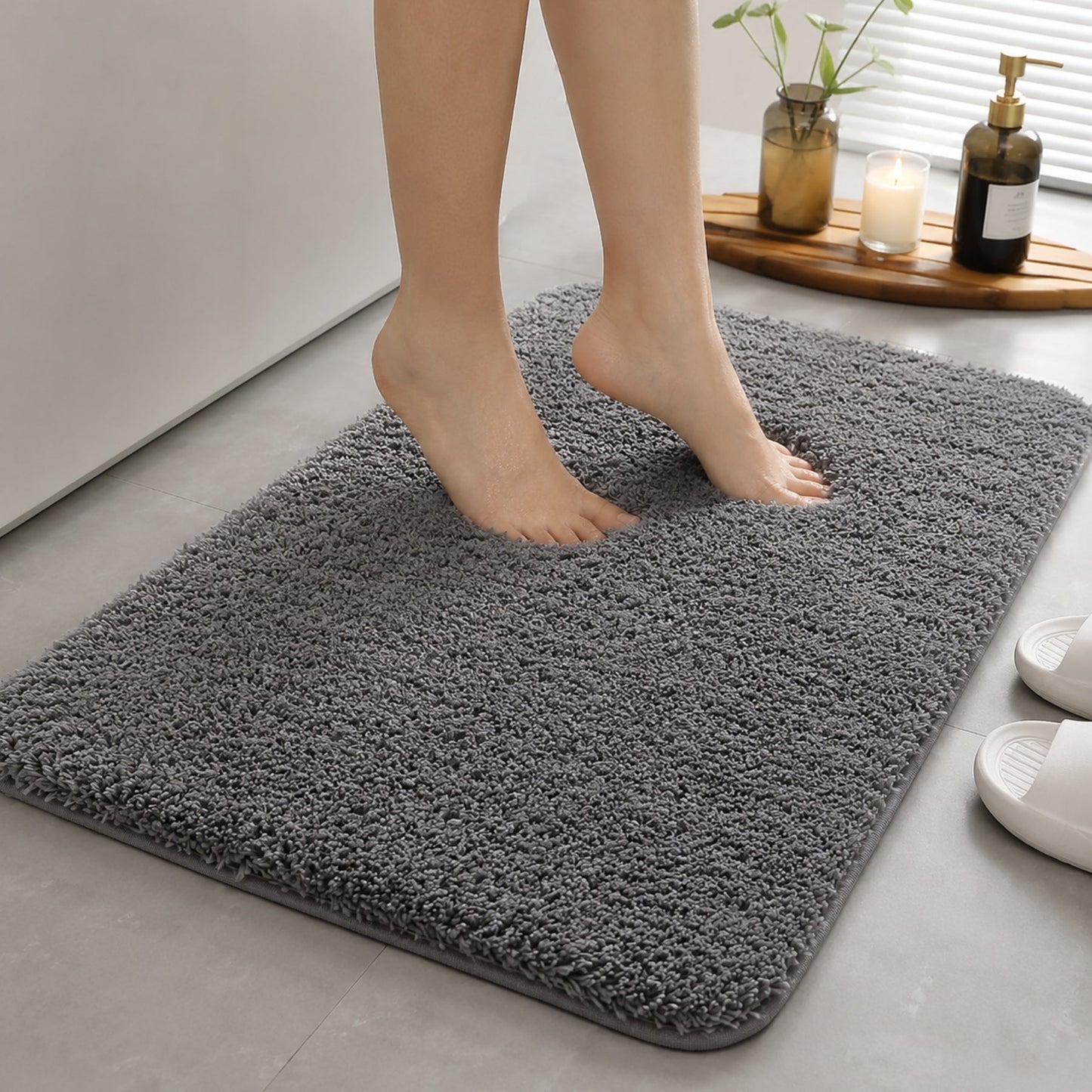 Comfort Series | Non-Slip Bath Mat with Soft, Absorbent Material | Ideal for Moisture Control and Safety