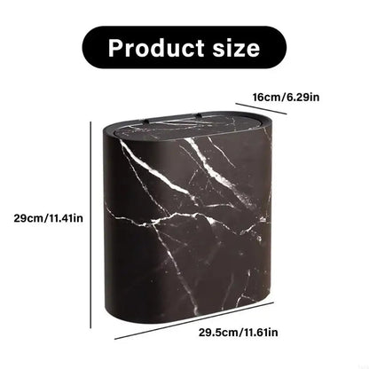 Compact Bathroom Trash Can | Odor-Trapping Lid for Efficient Waste Management