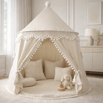 Cozy Indoor Kids Tent | Collapsible Play Teepee with Spacious Interior for Imaginative Adventures