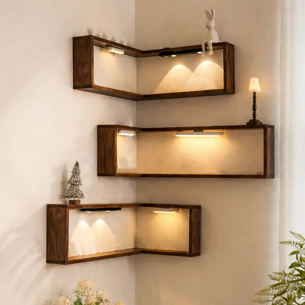Creative Corner Shelf Unit with Staggered Design for Stylish Home Organization