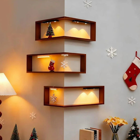 Creative Corner Shelf Unit with Staggered Design for Stylish Home Organization