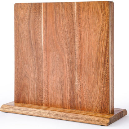 Elegant Acacia Wood Knife Holder with Double-Sided Magnetic Storage | Stylish Kitchen Organizer for Easy Access