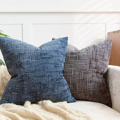 Elegant Chenille Cushion Cover with Bamboo Texture | Soft & Cozy Decor for Sofa and Bed