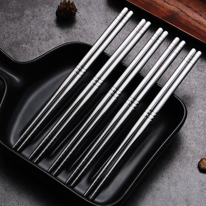Elegant Collection | Metal Chopsticks with Ergonomic Grip | Durable Stainless Steel for Comfortable Dining
