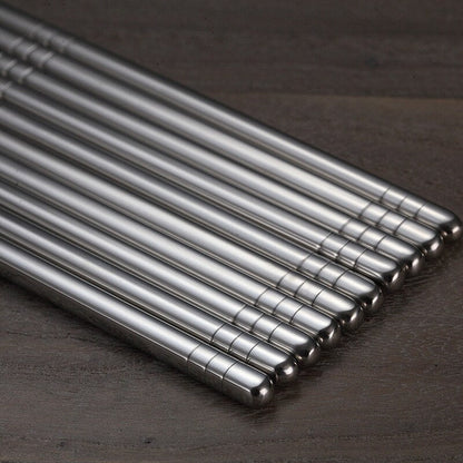 Elegant Collection | Metal Chopsticks with Ergonomic Grip | Durable Stainless Steel for Comfortable Dining