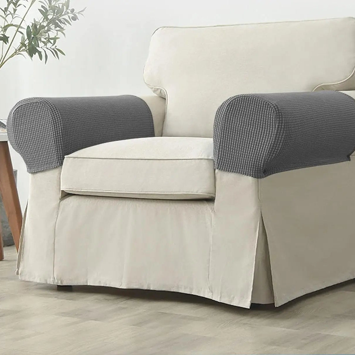 Elegant Collection | Sofa Arm Covers with Waterproof Stretch Fabric | Non-Slip Design for Ultimate Stain Protection