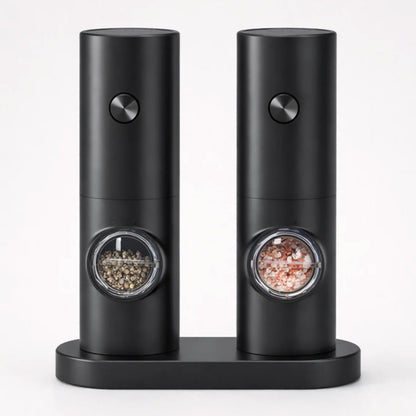 Elegant Electric Salt and Pepper Grinder with Adjustable Grinding Degree | Automatic Spice Dispenser for Effortless Seasoning