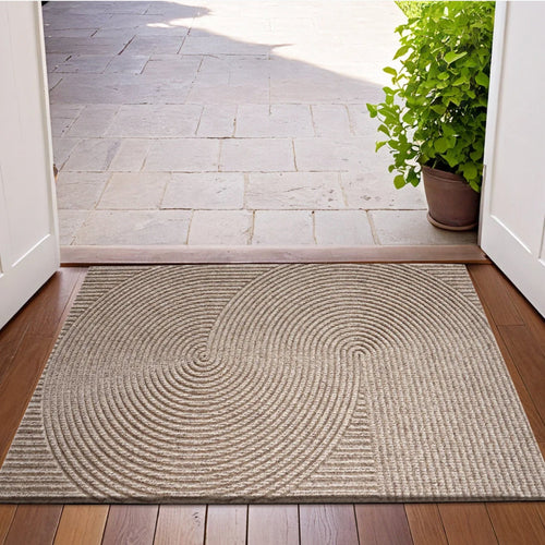 Elegant Non-Slip Door Mat | 3D Pattern Dirt Catcher for Indoor & Outdoor Use