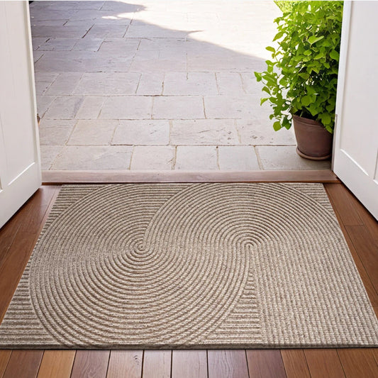 Elegant Non-Slip Door Mat | 3D Pattern Dirt Catcher for Indoor & Outdoor Use