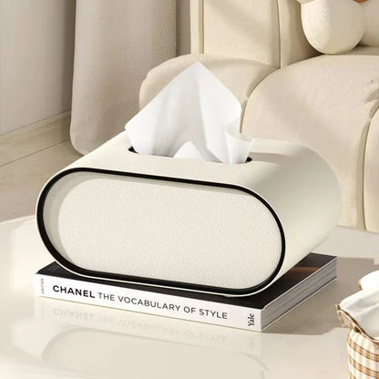 Elegant PU Leather Tissue Box Cover with Durable Design | Stylish Storage for Home & Office