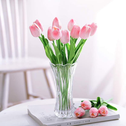 Elegant Tulip Bouquet | Lifelike Artificial Flowers with Maintenance-Free Design | Perfect Faux Flowers for Home Decor