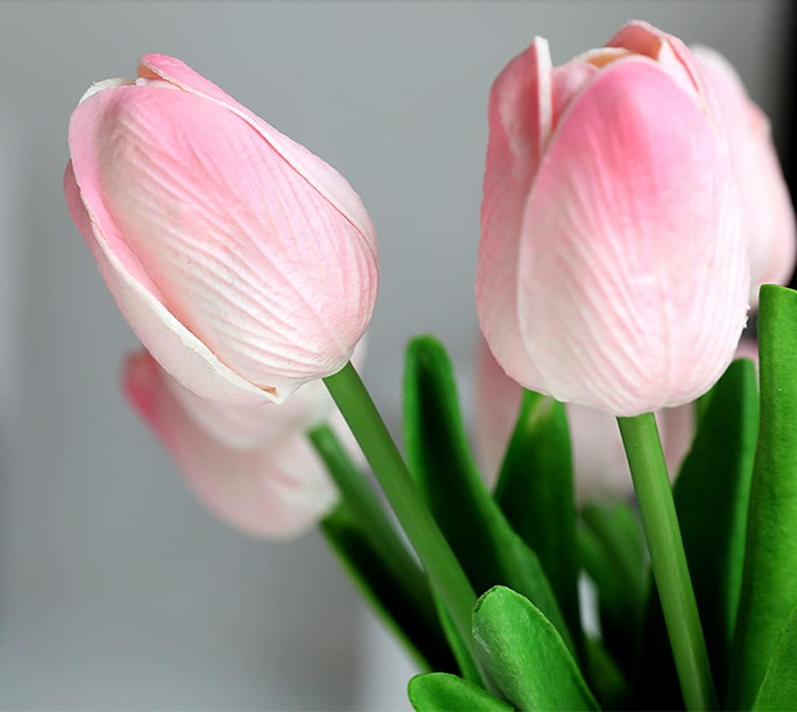 Elegant Tulip Bouquet | Lifelike Artificial Flowers with Maintenance-Free Design | Perfect Faux Flowers for Home Decor