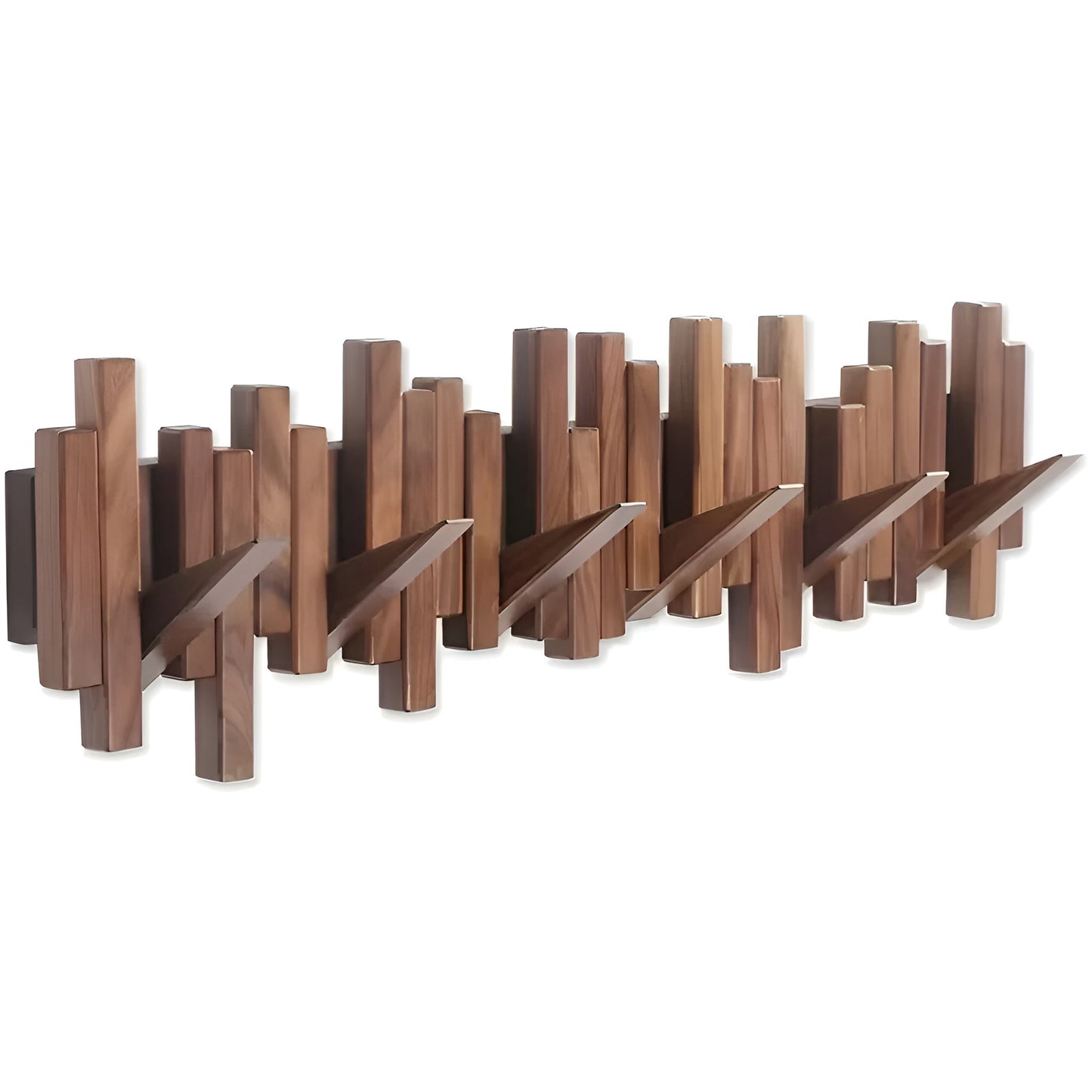 Elegant Wall Hook | Solid Wood Coat Hooks for Wall with Foldable Design | Space-Saving Key Holder for Organized Entryway