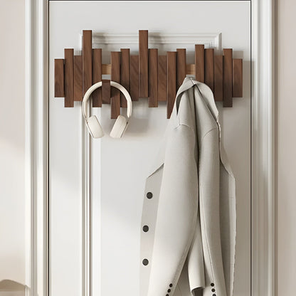 Elegant Wall Hook | Solid Wood Coat Hooks for Wall with Foldable Design | Space-Saving Key Holder for Organized Entryway