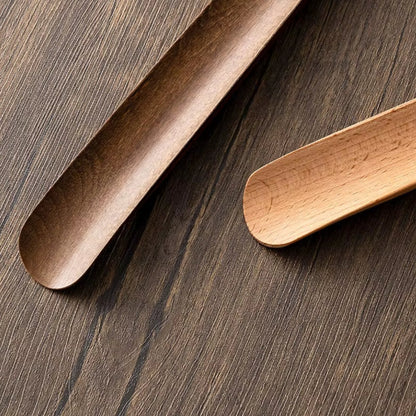 Elegant Wooden Shoehorn | Long Handled Shoe Horn with Magnetic Holder for Effortless Shoe Wearing