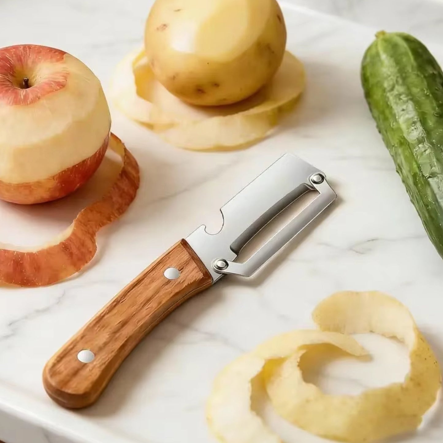 Essential Kitchen Tool | Vegetable Peeler with Sharp Stainless Steel Blade | Ergonomic Design for Effortless Peeling of Fruits and Potatoes
