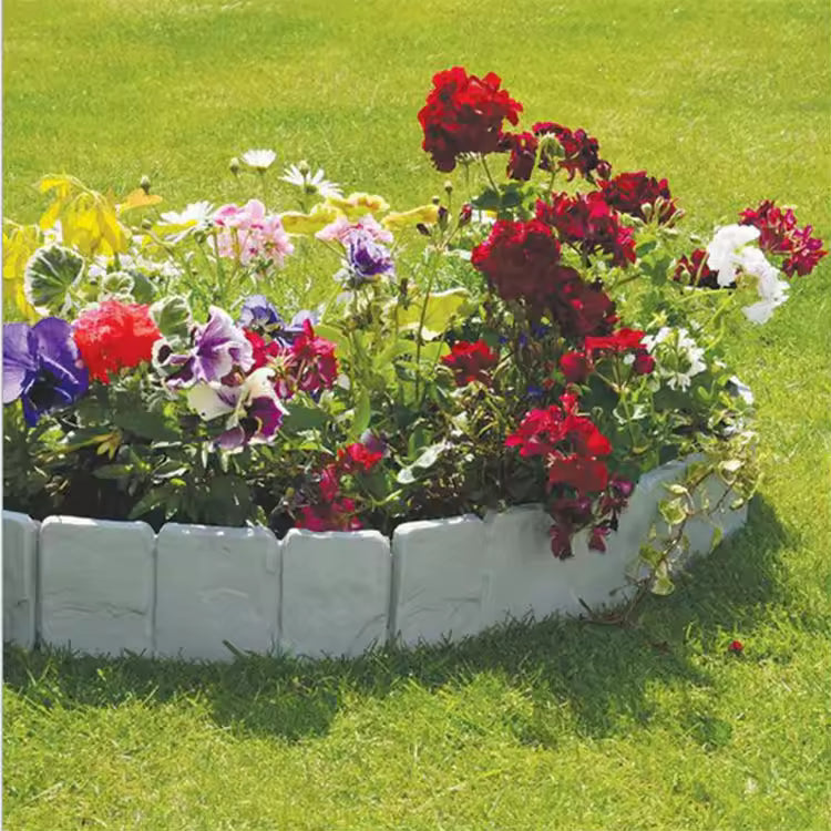 Garden Edging System | Decorative Lawn Edging with Quick Assembly | Lightweight PP Plastic for Neat Flower Bed Separation