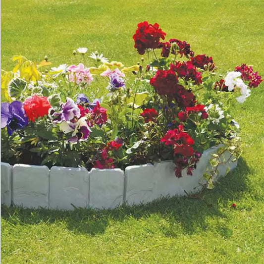 Garden Edging System | Decorative Lawn Edging with Quick Assembly | Lightweight PP Plastic for Neat Flower Bed Separation