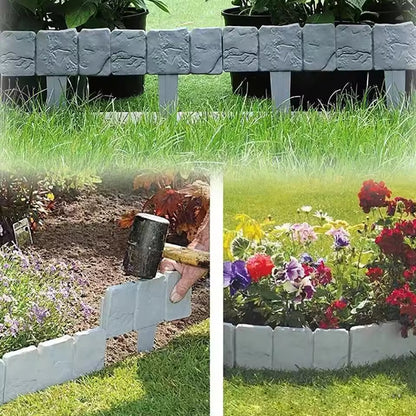 Garden Edging System | Decorative Lawn Edging with Quick Assembly | Lightweight PP Plastic for Neat Flower Bed Separation