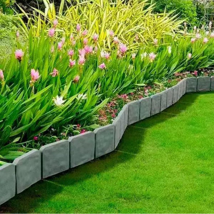 Garden Edging System | Decorative Lawn Edging with Quick Assembly | Lightweight PP Plastic for Neat Flower Bed Separation