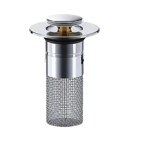 Innovative Pop-Up Sink Plug with Built-in Sieve & Odor Control for Freshness