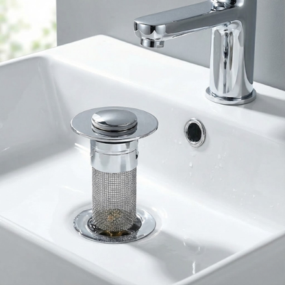 Innovative Pop-Up Sink Plug with Built-in Sieve & Odor Control for Freshness