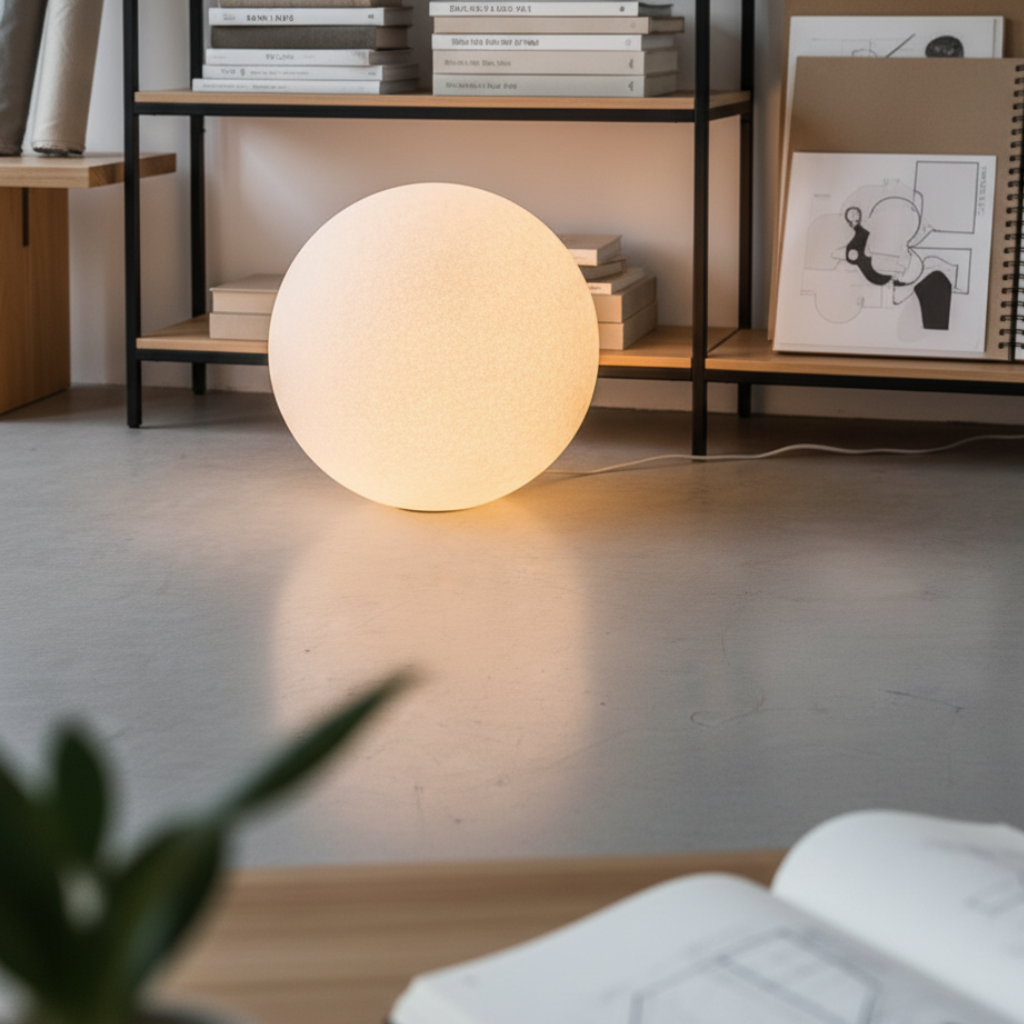 Modern Floor Lamp with Dimmable Lighting & Unique Design | Elegant Resin Standing Lamp for Cozy Living Room Ambiance