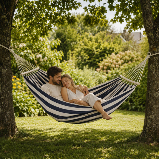 Outdoor Haven | Portable Camping Hammock with Strong Canvas & Storage Bag | Ideal for Relaxation Outdoors