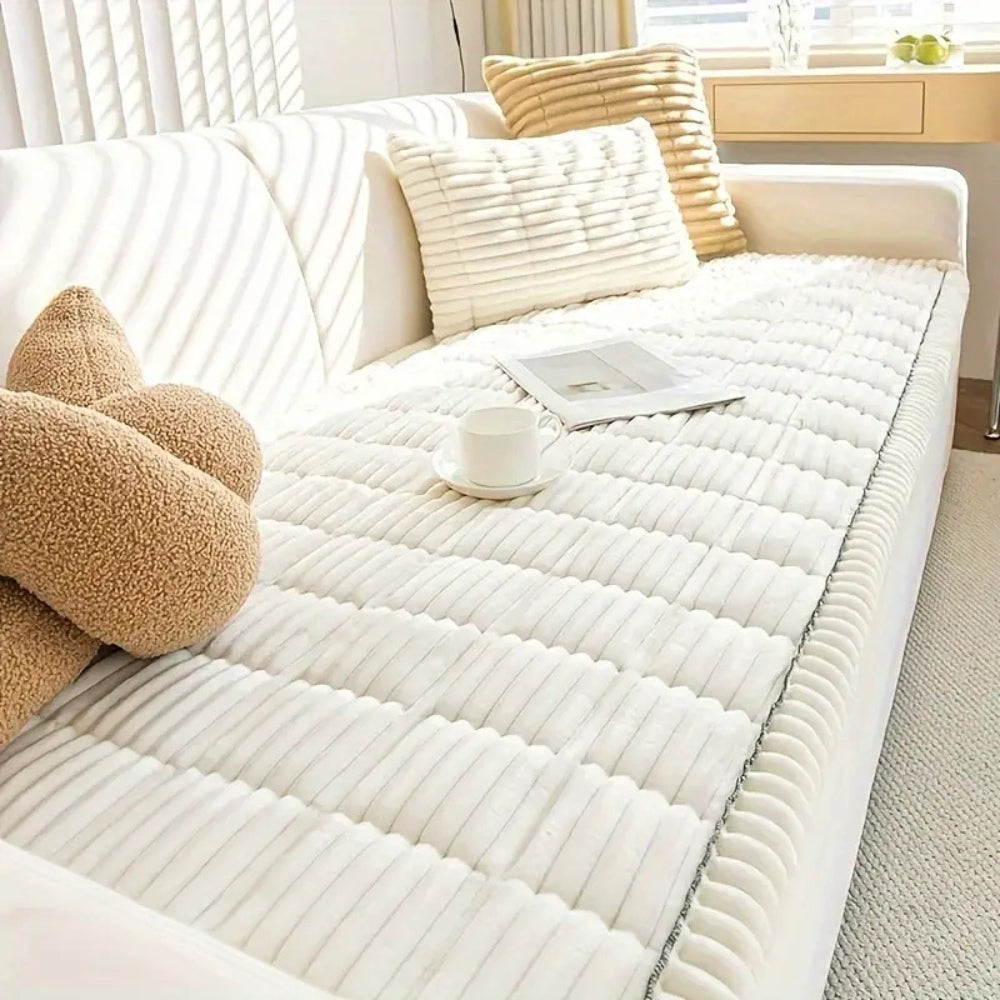 Plush Channel | Sofa Cover with Anti-Slip Backing for Cozy Pet Protection