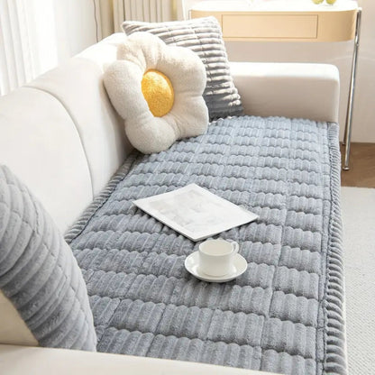 Plush Channel | Sofa Cover with Anti-Slip Backing for Cozy Pet Protection