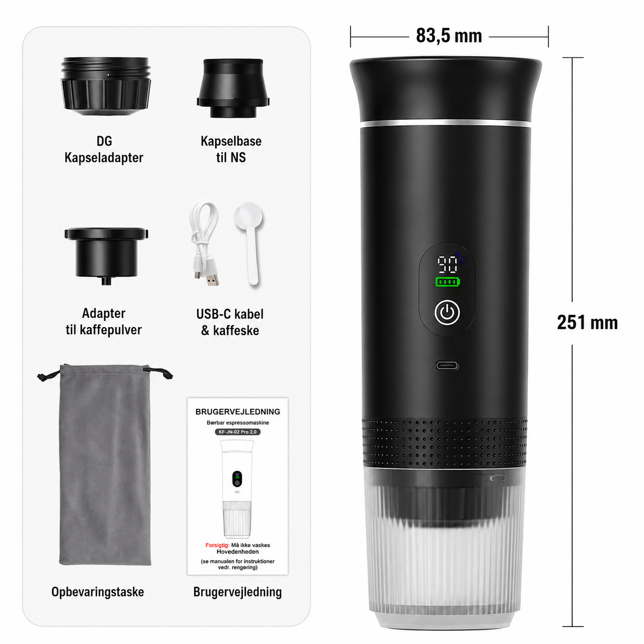 Portable Espresso Maker | 3-in-1 Coffee Machine with High Pressure Extraction | Compact Design for Travel and Camping