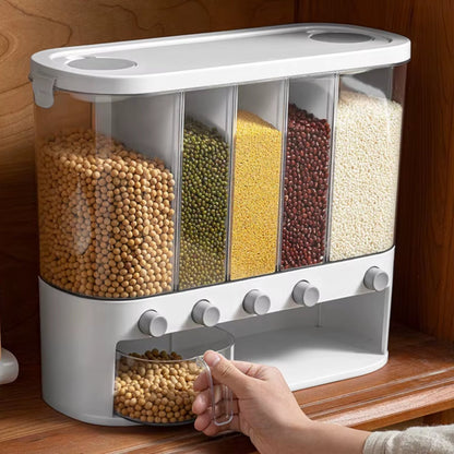 Practical Storage Solution | Food Storage Container with 5 Compartments | Airtight Design for Freshness and Organization