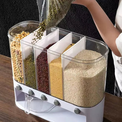 Practical Storage Solution | Food Storage Container with 5 Compartments | Airtight Design for Freshness and Organization